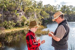 Father And Son Fishing